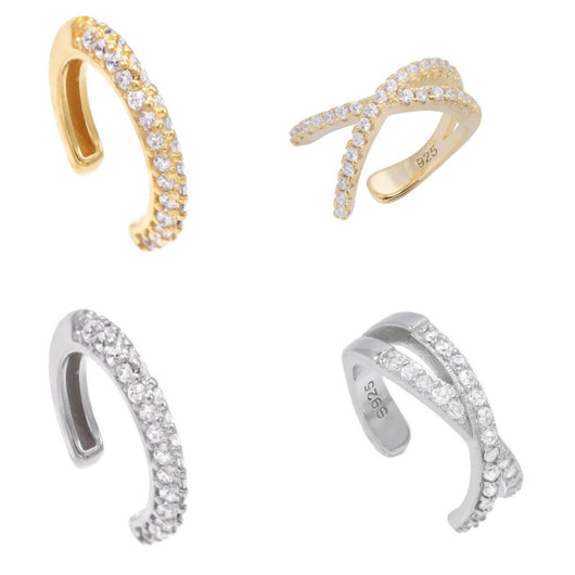 Aretes Clips Chapados en Cobre Dorado con Circonitas Preservadas - Image 9