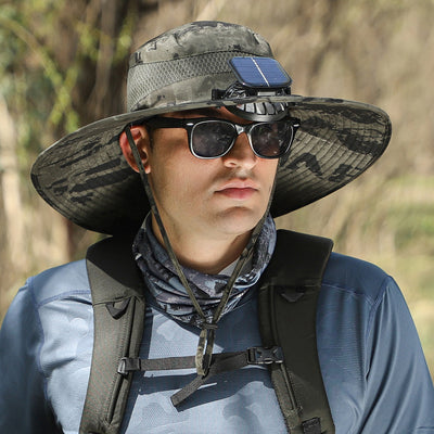 Gorro Ventilador Solar con Ala Ancha Recargable - Image 10
