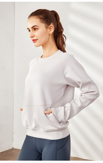 Sudadera Deportiva Suelta Cuello Redondo Manga Larga para Mujer - Image 5