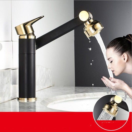 Grifo de Cocina Moderno Negro y Dorado en Metal - Image 2