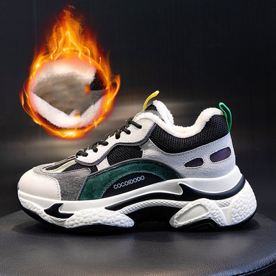 Tenis Casuales de Cuero Respirable con Suela Gruesa para Mujer - Image 7