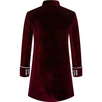 Abrigo Uniforme Steampunk Terciopelo Cuello Alto para Hombre - Image 2