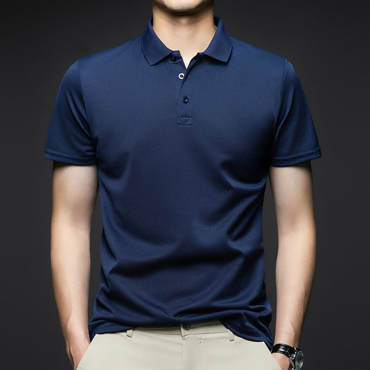 Camiseta Suelta Estilo Coreano con Solapa para Hombre - Image 13