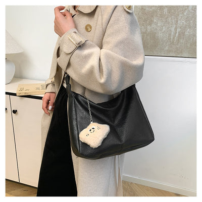 Bolsa Retro para Mujer de Gran Capacidad en Colores Sólidos - Image 14