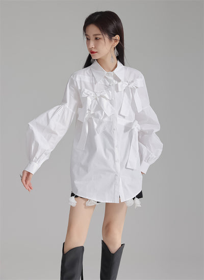 Blusa Blanca con Moño para Mujer - Image 15