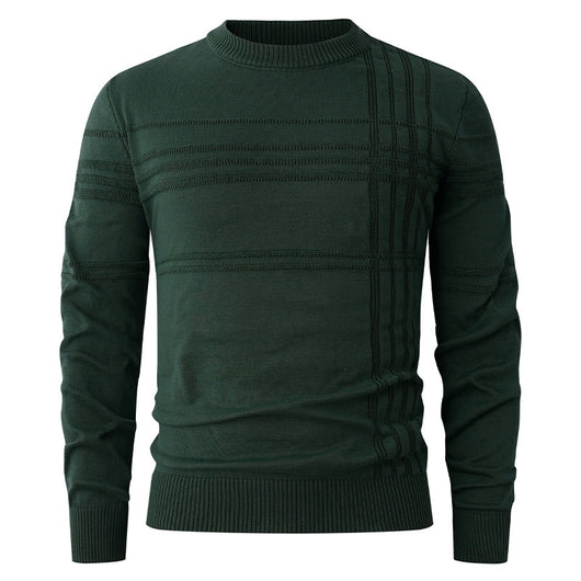 Suéter Tejido Cuello Redondo Clásico para Hombre - Image 9