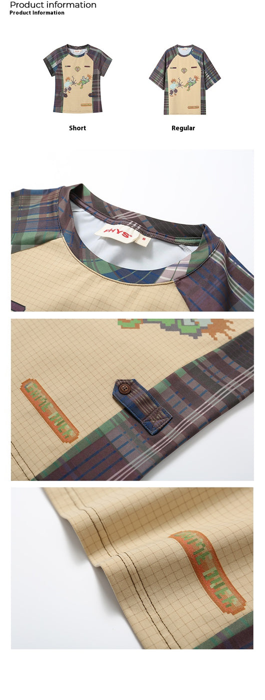 Playera a Juego para Pareja con Diseño Escocés Transpirable - Image 7