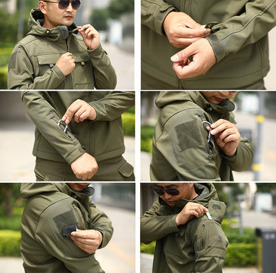 Chaqueta Táctica Camuflaje con Forro Polar para Deportes al Aire Libre - Image 22