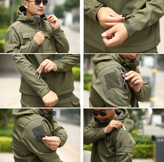 Chaqueta Táctica Camuflaje con Forro Polar para Deportes al Aire Libre - Image 22
