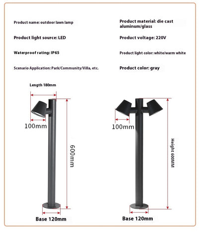 Lámpara de Jardín LED Moderna Impermeable - Columna Minimalista - Image 7