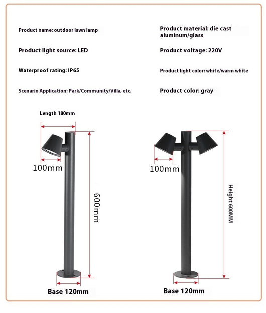Lámpara de Jardín LED Moderna Impermeable - Columna Minimalista - Image 7