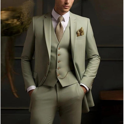 Traje Ejecutivo de Tres Piezas Elegante en Color Sólido - Image 5