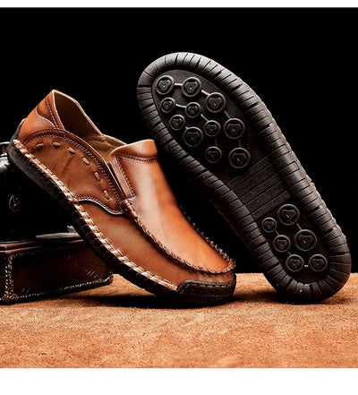 Mocasines Hombre Cuero Ligeros Antideslizantes Sin Cordones - Image 12