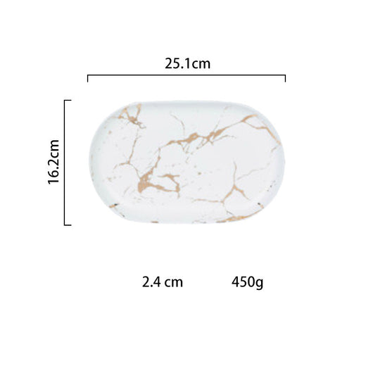 Bandeja de Cerámica Irregular Mármol y Oro - Lujo Minimalista - Image 25
