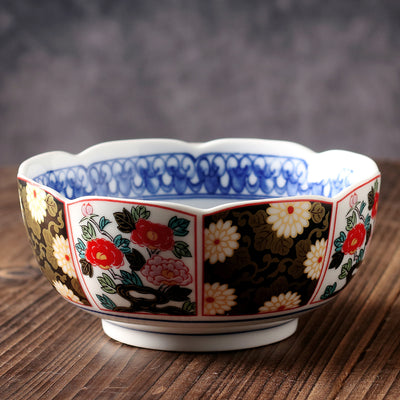 Plato Hondo de Cerámica Japonesa con Pintura Tradicional Retro - Image 18
