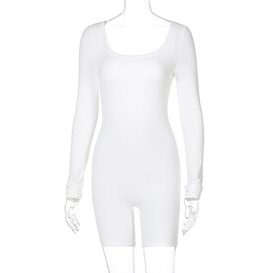 Mono Deportivo Slim Ajustado de Color Liso para Fitness - Image 2