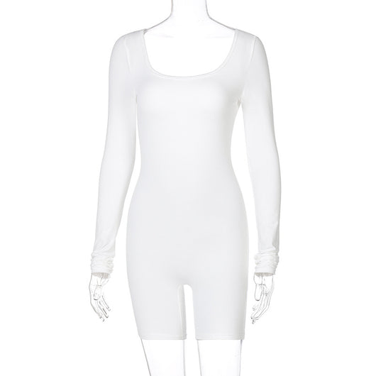 Mono Deportivo Slim Ajustado de Color Liso para Fitness - Image 2