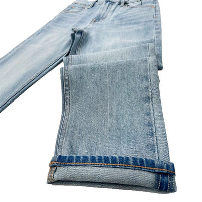 Jeans Skinny Cintura Alta Azul Claro Corte Recto Crop para Mujer - Image 5