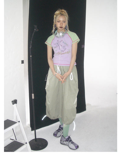 Camiseta Manga Corta Cuello Redondo con Contraste para Mujer - Image 11