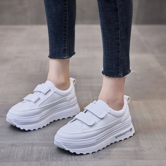 Zapatillas Blancas Plataforma Gruesa para Primavera y Otoño - Image 3