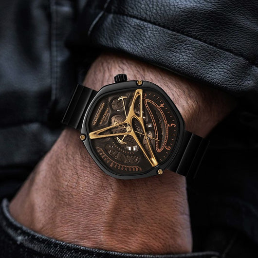 Reloj de Lujo para Hombre con Diseño Calado Alien