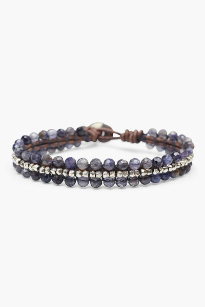 Pulsera de Cuero Tejido con Anillo Sencillo