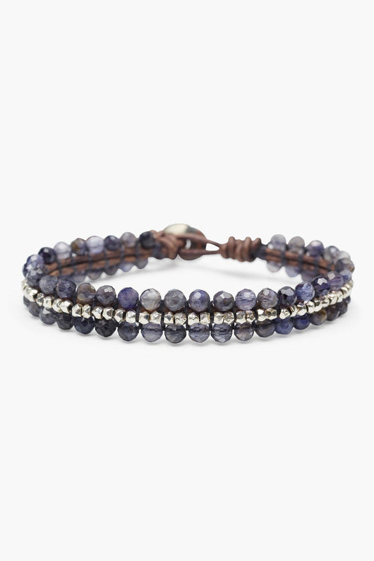 Pulsera de Cuero Tejido con Anillo Sencillo