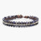 Pulsera de Cuero Tejido con Anillo Sencillo