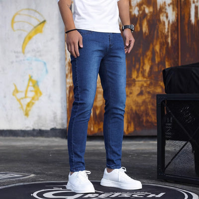 Pantalones Vaqueros Slim Fit Retro con Lavado Vintage y Stretch - Image 8