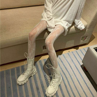 Medias de Encaje Estilo Japonés con Fondo Reforzado - Image 12