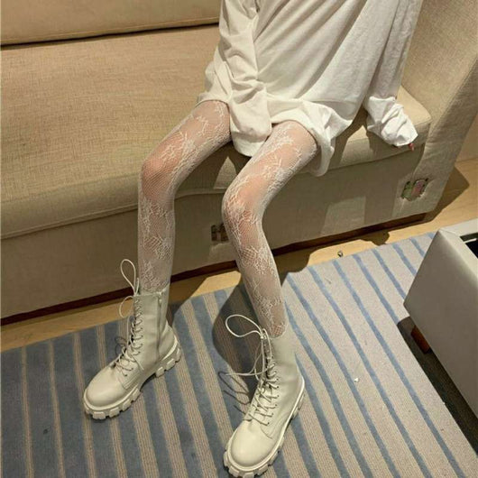 Medias de Encaje Estilo Japonés con Fondo Reforzado - Image 12