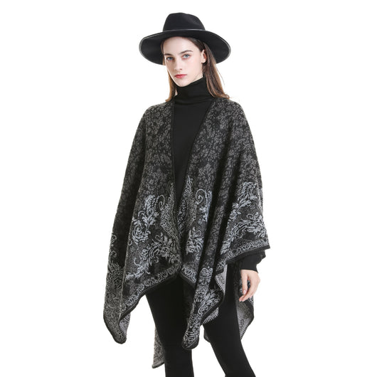 Poncho Cálido Extra Grande con Abertura Frontal - Image 20