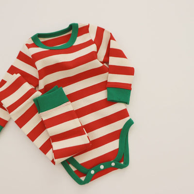 Conjunto de Romper a Rayas y Leggings para Bebé - Image 10
