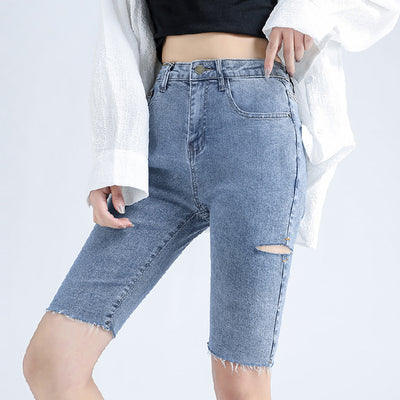 Pantalón Ajustado Denim Cinco Bolsillos Estilo Minimalista para Mujer - Image 4