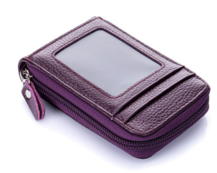 Cartera Organizadora de Cuero Genuino para Tarjetas - Diseño Compacto para Mujer - Image 2