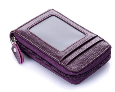 Cartera Organizadora de Cuero Genuino para Tarjetas - Diseño Compacto para Mujer - Image 2