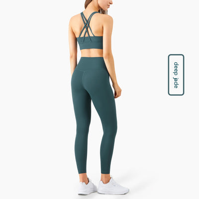 Conjunto Deportivo Mujer con Espalda Cruzada - Leggings y Top Yoga - Image 3