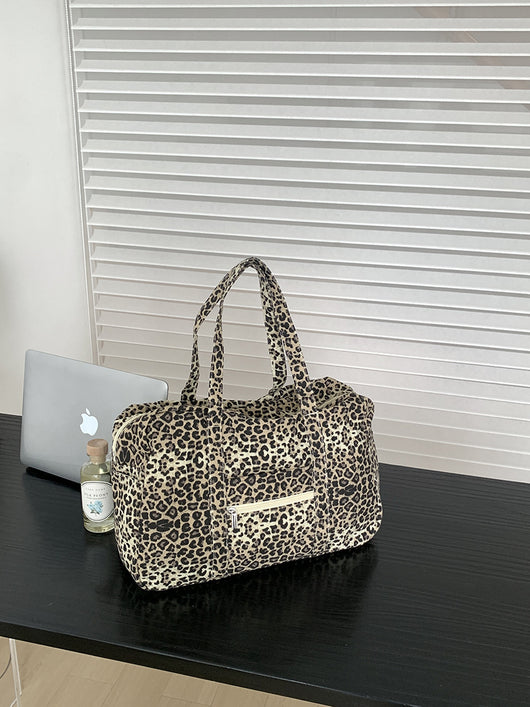 Bolsa de Hombro Estampado Leopardo en Lona para Mujer - Image 27
