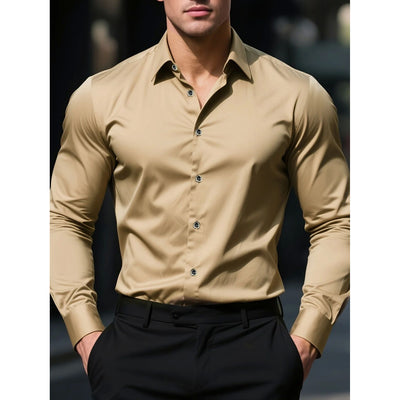 Camisa Casual Ejecutiva de Manga Larga en Tono Pigmentado - Image 14