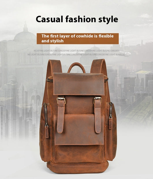 Mochila de Cuero Crazy Horse para Hombre - Piel de Res Premium - Image 21