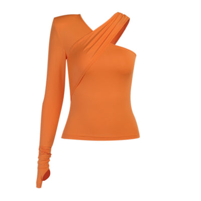Blusa Asimétrica con Hombreras Exageradas para Mujer - Image 4
