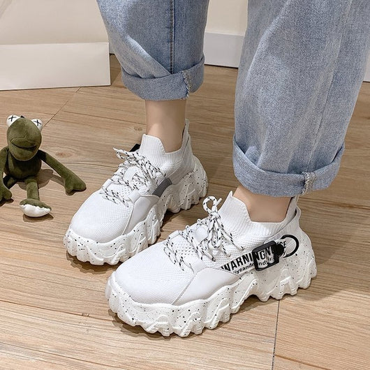 Zapatillas Deportivas Papá con Suela Gruesa y Tejido Volador - Image 11