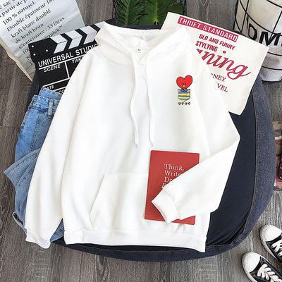 Sudadera de Pareja con Bolsillos Falsos y Patrón de Muñecas - Colores Pastel Personalizables - Image 16