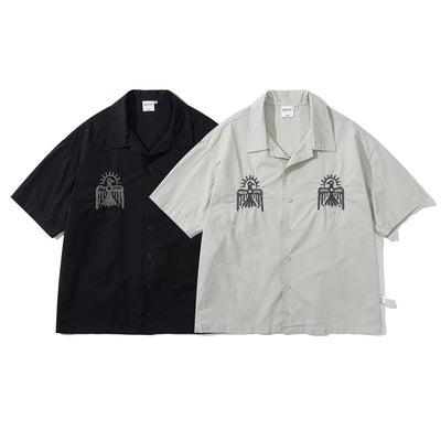 Camisa Cargo Retro con Bordados Divertidos - Estilo Casual de Verano - Image 17
