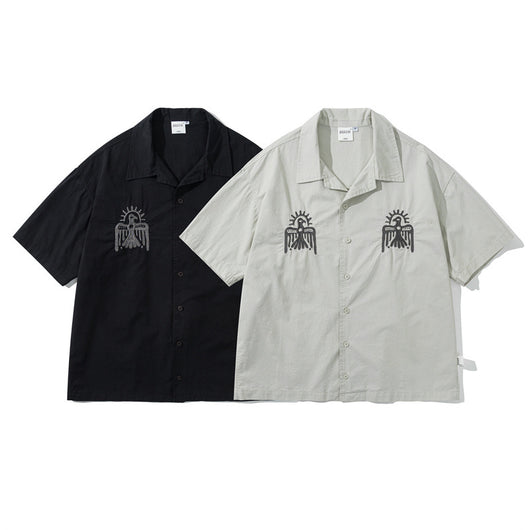 Camisa Cargo Retro con Bordados Divertidos - Estilo Casual de Verano - Image 17