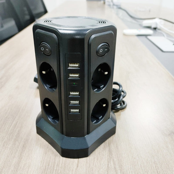 Regleta de Escritorio Estándar Europeo con 4 Puertos USB - Image 3