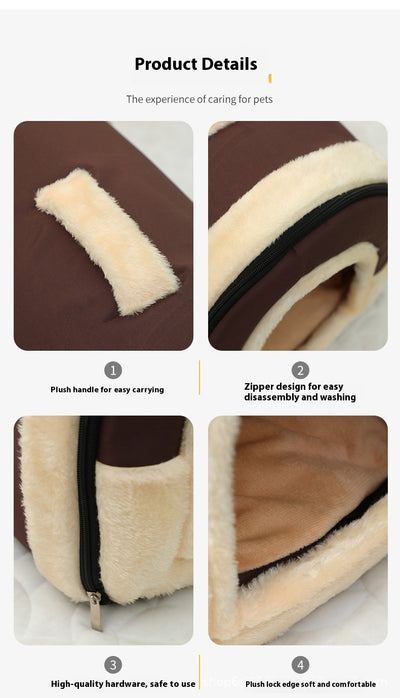 Cama Portátil para Mascotas Pequeñas y Medianas con Asa - Refugio Cálido y Acogedor - Image 24