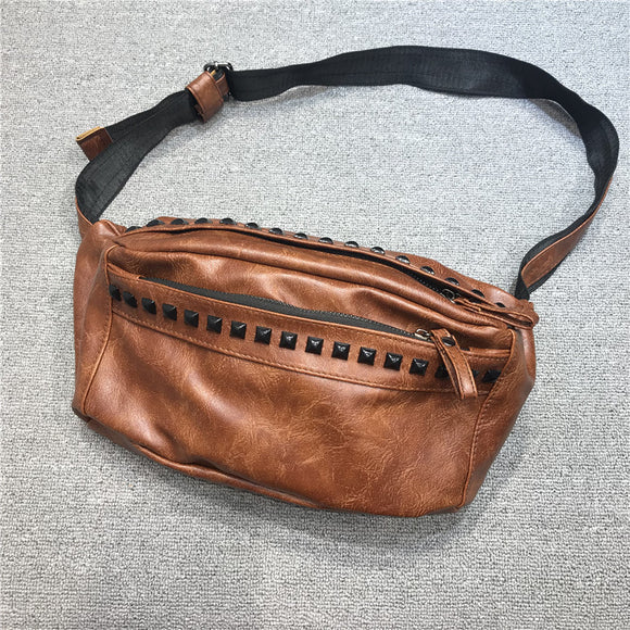 Mochila Urbana de Un Hombro con Diseño Diagonal para Hombre