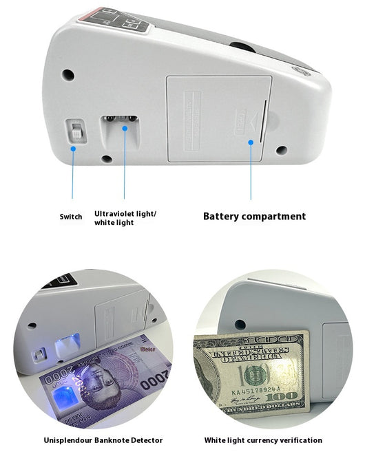 Contador de Billetes Extranjeros V31 con Verificación por Luz Ultravioleta - Image 11