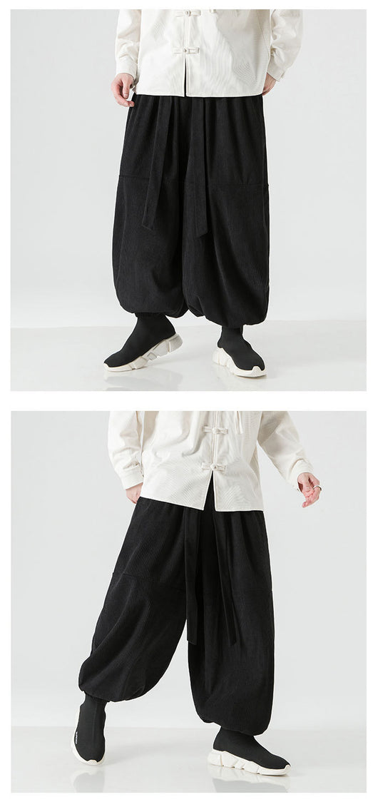 Pantalones Harem Sueltos para Hombre con Puños Elásticos - Image 16